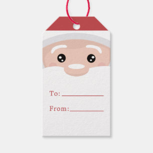 Étiquettes-cadeau Père Noël mignon moderne Noël personnalisé