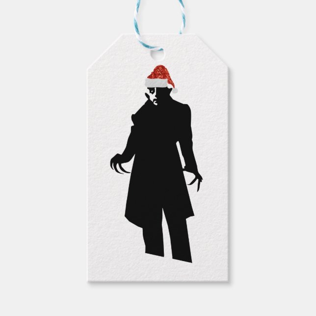 Étiquettes-cadeau père Noël nosferatu (Devant)