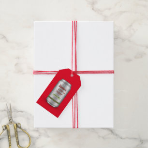 Étiquettes-cadeau Père Noël Petit Helper Bière Can