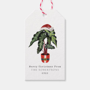 Étiquettes-cadeau Père Noël Plante Noël