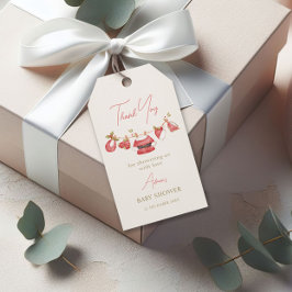 Étiquettes-cadeau Père Noël Vêtements d'hiver Baby shower garçon Mer