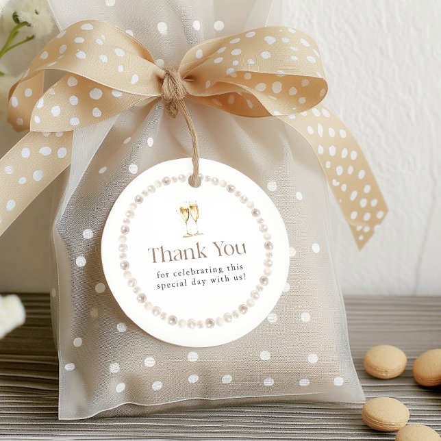 Étiquettes Cadeau Perle Merci (Pearl Thank You Favor Tags
)