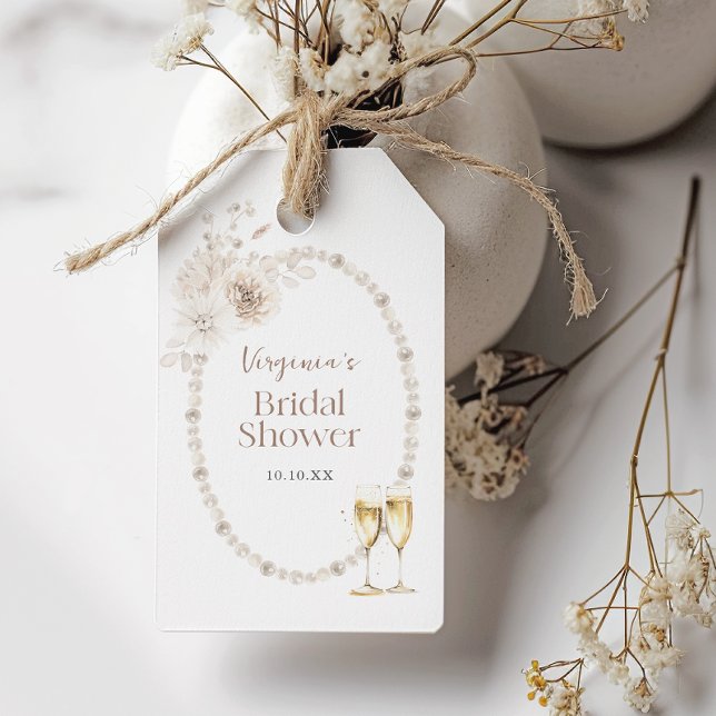 Étiquettes-cadeau Perles et Prosecco (Pearls and Prosecco Gift Tags
)