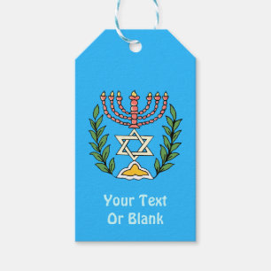 Étiquettes-cadeau Persian Magen David Menorah