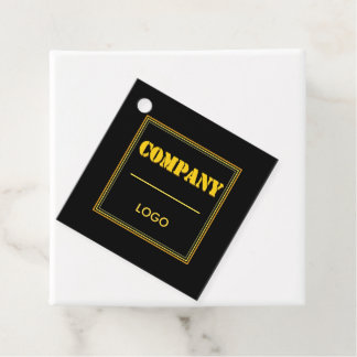 Étiquettes Cadeau Personalized Company Black Modern Custom Business