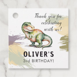 Étiquettes Cadeau Personalized Dinosaur Birthday Thank You