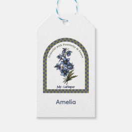 Étiquettes-cadeau Personalized July Birth Month Flower