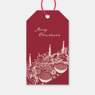 Étiquettes-cadeau Personalized Merry Christmas Table Minimal Design