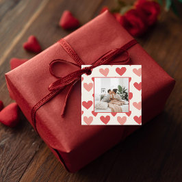 Étiquettes Cadeau Personalized Valentine Photo Heart Favor Tags