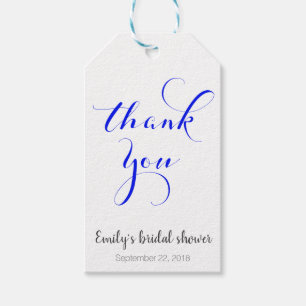 Étiquettes-cadeau Personnalisable merci les balises de faveur, bleu