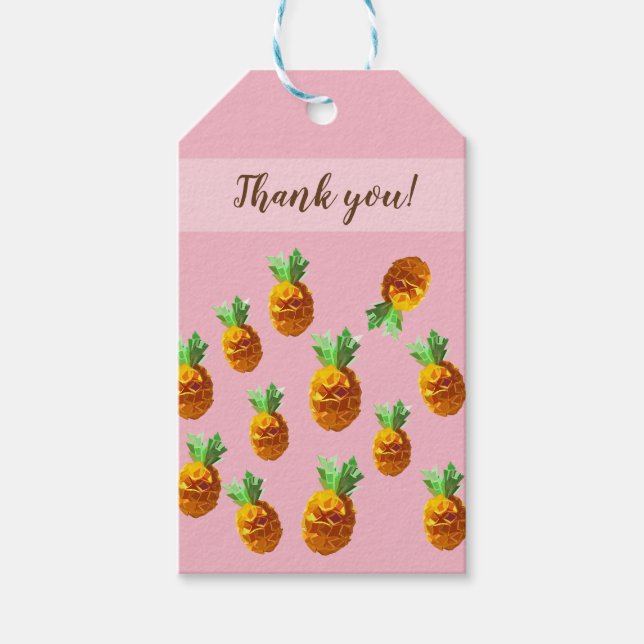 Étiquettes Cadeau Personnalisé Ananas (Devant)