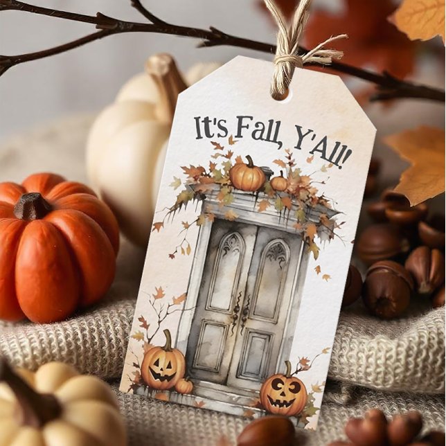 Étiquettes-cadeau Personnalisé Automne Immobilier Pop par (Personalized Fall Pop By Tag for Real Estate. Editable and Personalized.)
