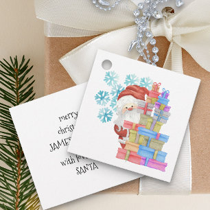 Étiquettes Cadeau Personnalisé du Noël des enfants mignons du Père N