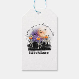 Étiquettes-cadeau Personnalisé Halloween Citrouille Dance mignon Squ