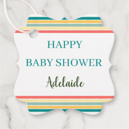 Étiquettes Cadeau Personnalisé Let's Get Beachy Happy Baby shower
