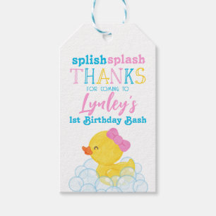 Étiquettes-cadeau [Personnalisé] Lynleys Rubber Duck Balises de préf