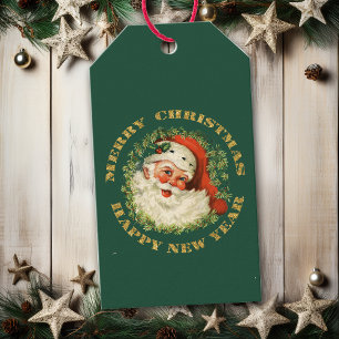 Étiquettes-cadeau Personnalisé Retro Père Noël