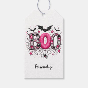 Étiquettes-cadeau Personnalisé Rose Faux Bijou Boo Épouvantable Hall