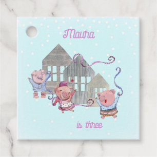Étiquettes Cadeau Personnalisé Trois Petits Cochons Célébration Clas