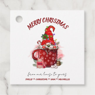 Étiquettes Cadeau Personnaliser Joyeux Noël Père Noël Gnome