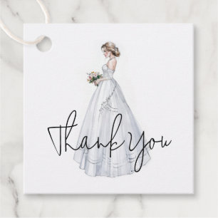 Étiquettes Cadeau Personnaliser le Merci de Fête des mariées