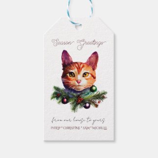 Étiquettes-cadeau Personnalité de Cute Orange Cat