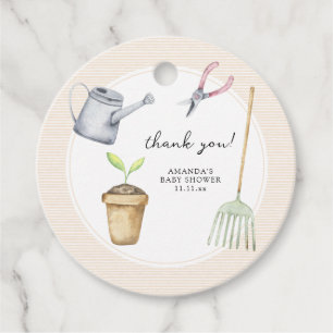 Étiquettes Cadeau Petit baby shower de pousses merci