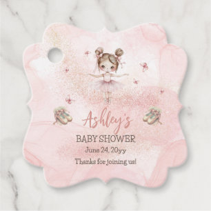 Étiquettes Cadeau Petit Baby shower fille Ballerina Tutu rose mignon