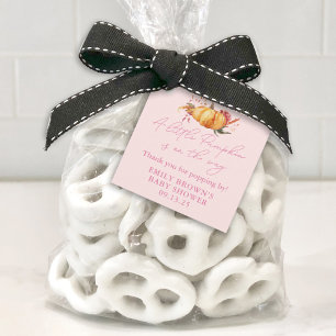 Étiquettes Cadeau Petit Baby shower Floral Citrouille fille