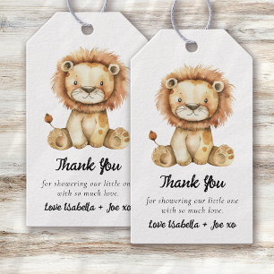 Étiquettes-cadeau Petit Baby shower Lion mignon
