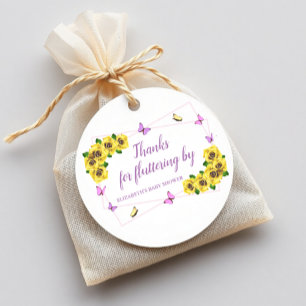 Étiquettes Cadeau Petit Baby shower papillon
