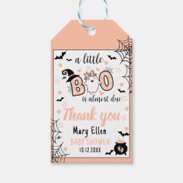ÉTIQUETTES-CADEAU PETIT BOO PINK HALLOWEEN BABY SHOWER MERCI