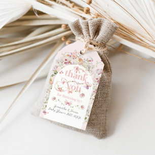 Étiquettes-cadeau Petit Buterfly Blush rose Floral Baby shower fille