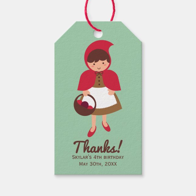 Étiquettes-cadeau Petit Chaperon Rouge (Devant)