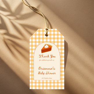 Étiquettes-cadeau Petit chou à la tarte de citrouille shower bébé à 