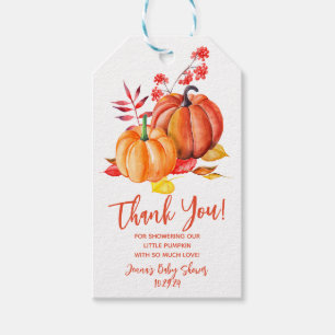 Étiquettes-cadeau Petit Citrouille, Automne, Automne Baby shower Fav