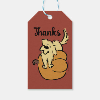 Étiquettes-cadeau Petit Citrouille Personnalisé Chiot Mignon Merci d
