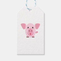 Petit cochon rose heureux mignon