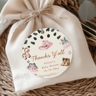 Étiquettes Cadeau Petit Cowgirl western thème fille baby shower