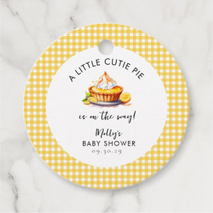 Étiquettes Cadeau Petit Cutie Pie Citron Baby shower Favoriser