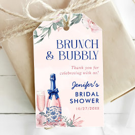Étiquettes-cadeau Petit déjeuner au champagne et enterrement de vie 