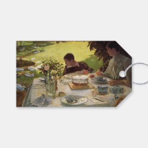 Étiquettes-cadeau Petit déjeuner formel dans le jardin
