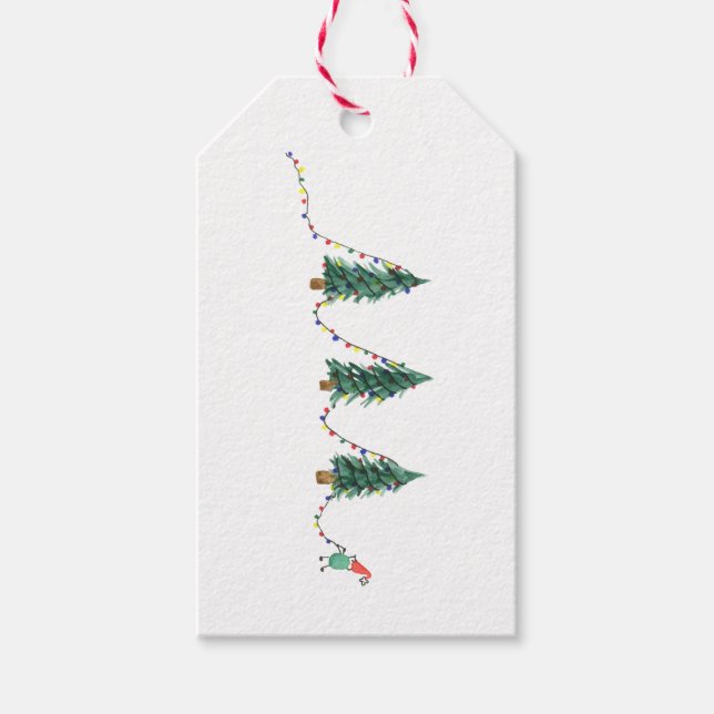 Étiquettes-cadeau Petit Elfe de Noël (Devant)