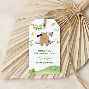 Étiquettes-cadeau Petit explorateur Fête de bébé forêt de bois