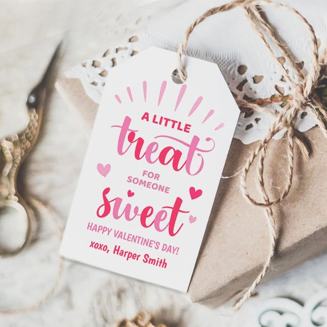 Étiquettes-cadeau Petit gâteau pour un sucré - Saint-Valentin (Créateur téléchargé)