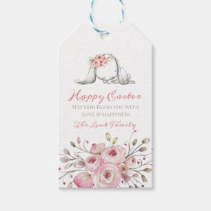 Étiquettes-cadeau Petit Lapin Joyeux Pâques Personnalisé