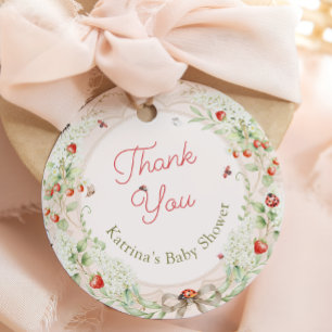 Étiquettes Cadeau Petit Love Bug Wildflower Baby Shower Merci