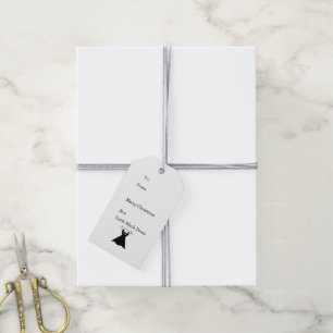Étiquettes-cadeau Petit numéro noir chic