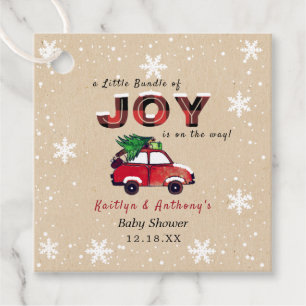 Étiquettes Cadeau Petit paquet de joie   Baby shower de Noël
