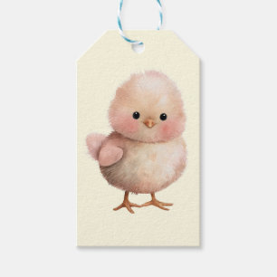 Étiquettes-cadeau Petit Pouce Fluffé Beau animal de printemps et d